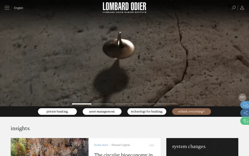 Lombard Odier website screenshot
