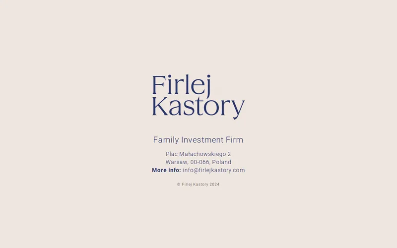 Firlej Kastore website screenshot