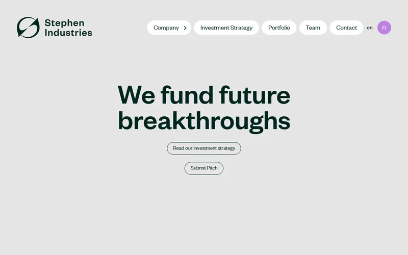 Stephen Industries website screenshot