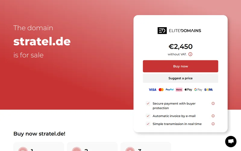 Stratel website screenshot