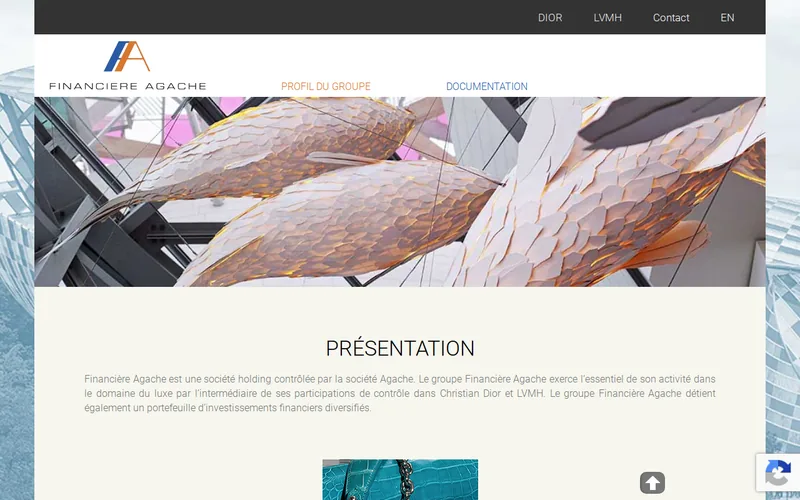 Financière Agache website screenshot
