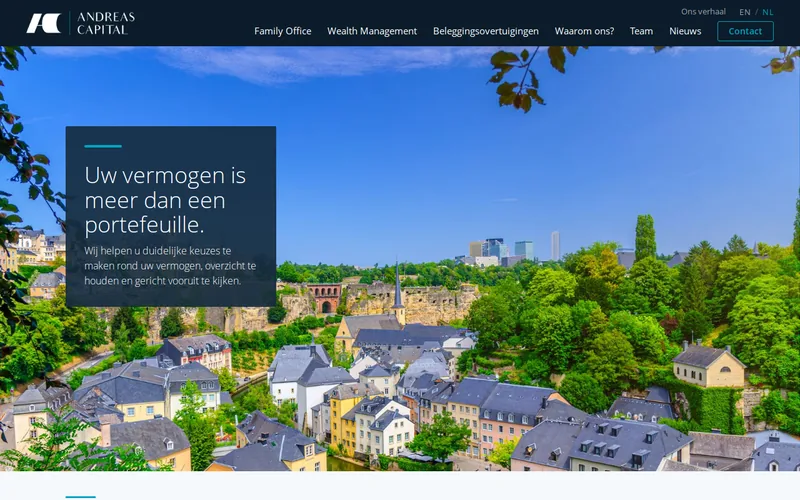 Andreas Capital website screenshot