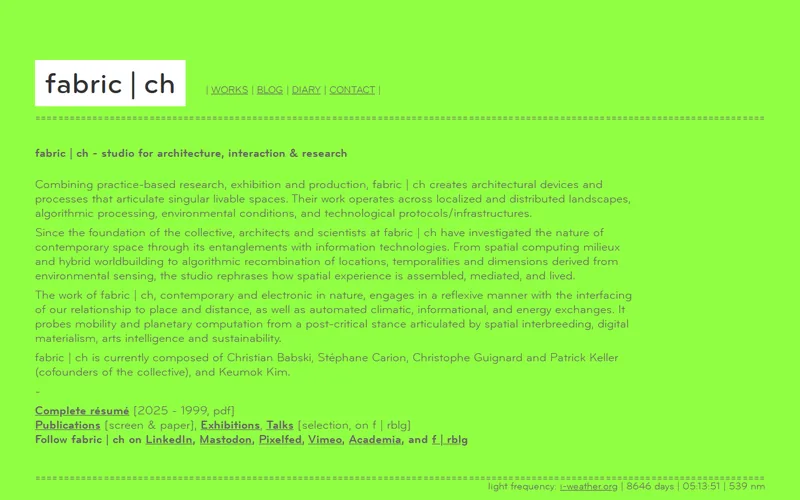 Fabric Ventures website screenshot