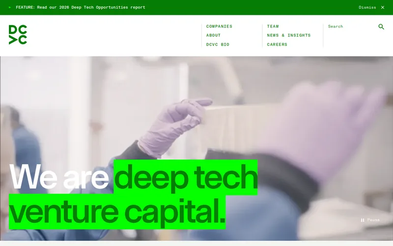 DCVC website screenshot