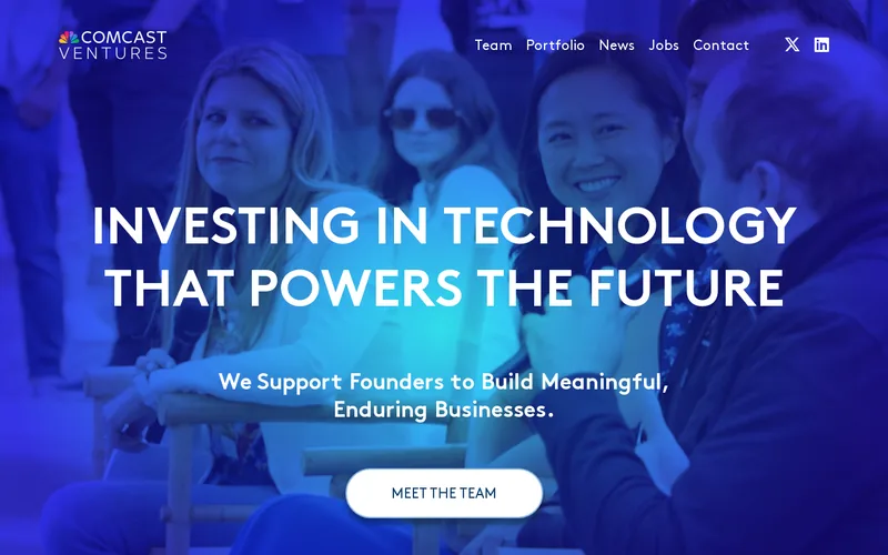 Comcast Ventures website screenshot