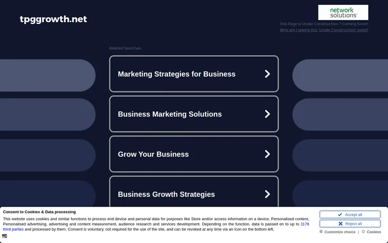 TPG Growth website screenshot