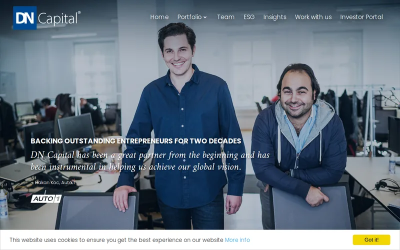 DN Capital website screenshot