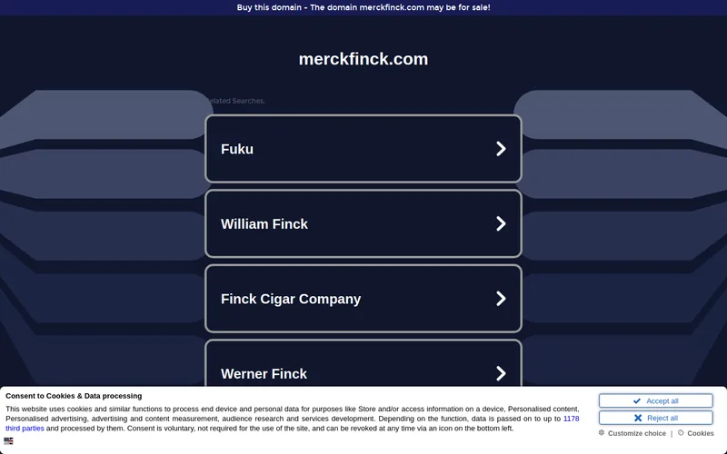 Merck Finck website screenshot