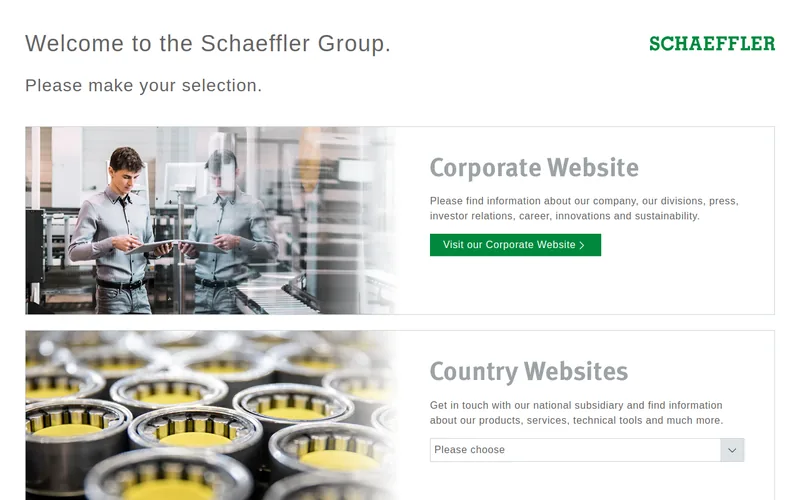 Schaeffler website screenshot
