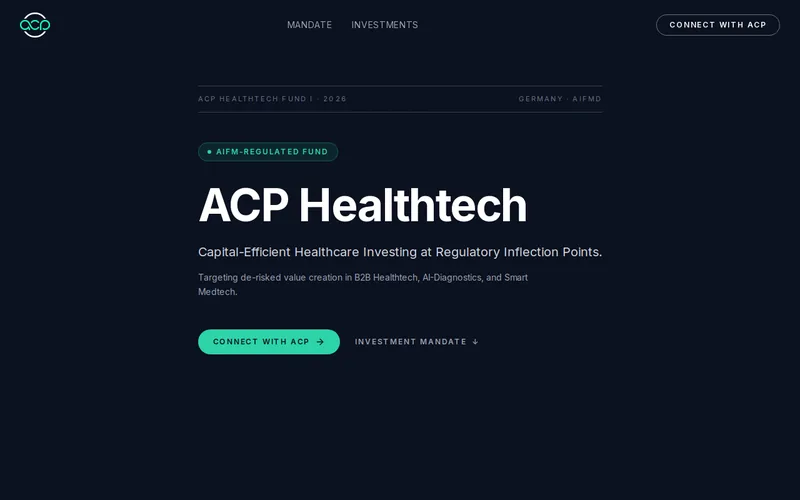 ACP Healthtech website screenshot
