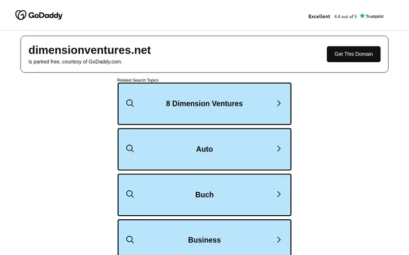 Dimension Ventures website screenshot