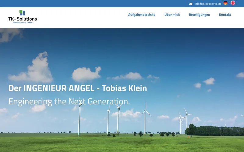 TK-Solutions Verwaltungs website screenshot