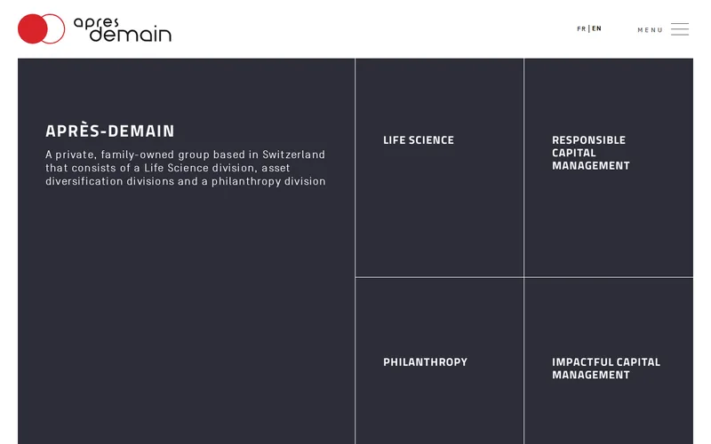 Après-demain SA website screenshot