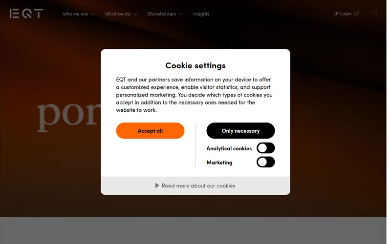 EQT Partners AG website screenshot