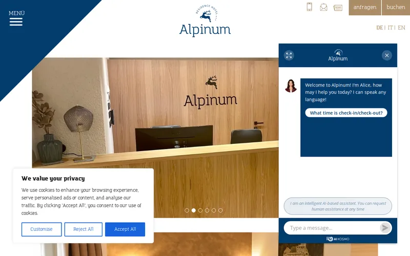 Alpinum Investment Management AG website screenshot
