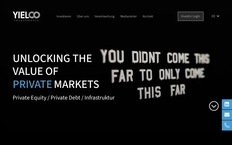 YIELCO Investments (Switzerland) AG website screenshot