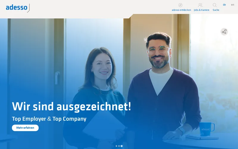 adesso website preview