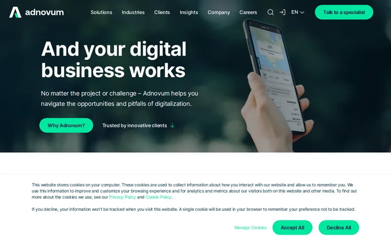Adnovum website screenshot