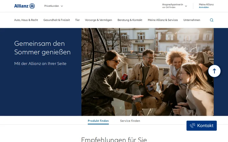 Allianz Partners website screenshot