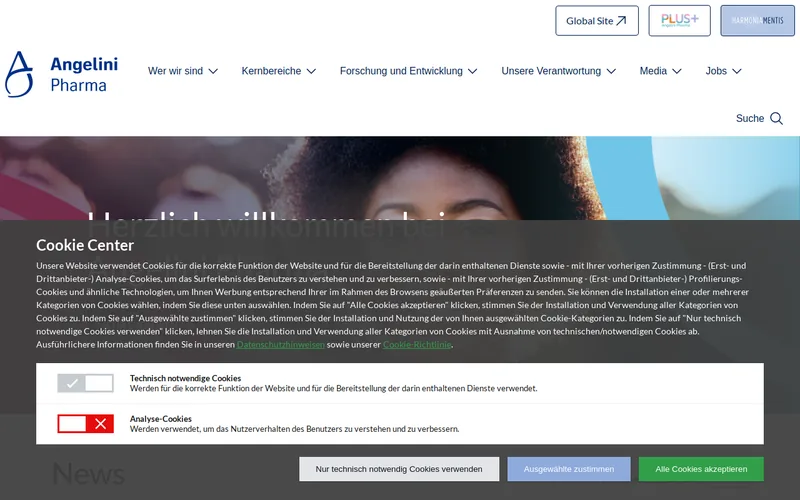 Angelini Lumira Biosciences Fund website screenshot
