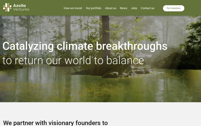 Azolla Ventures website screenshot