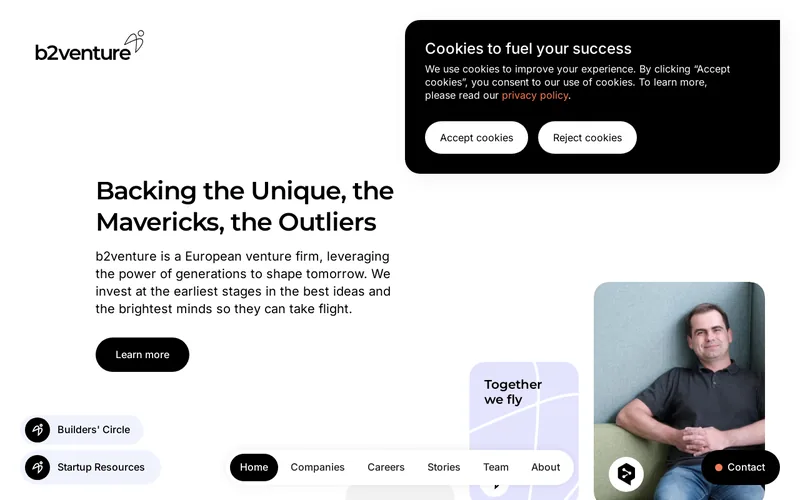 b2venture (formerly btov Partners) website screenshot