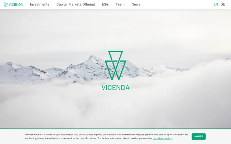 Vicenda Group AG website screenshot