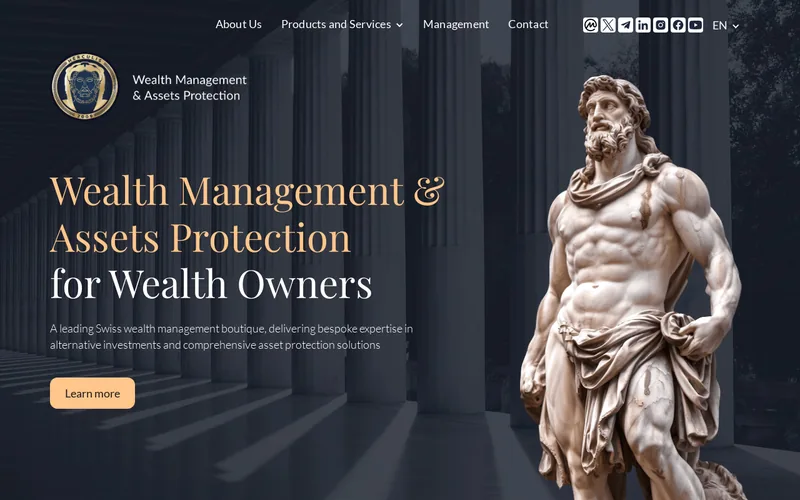 Herculis Partners SA website screenshot