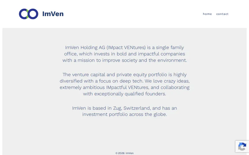 ImVen Holding AG website screenshot