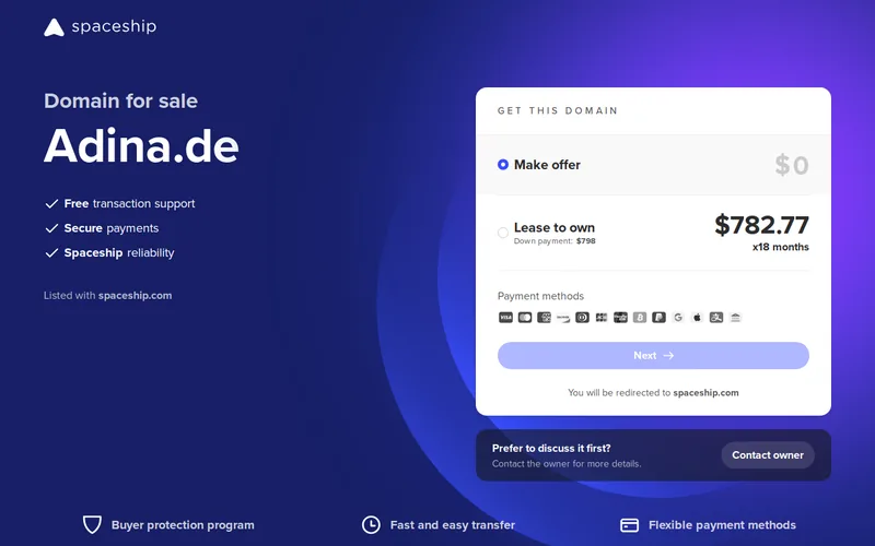 Adina Fund Management GmbH website screenshot