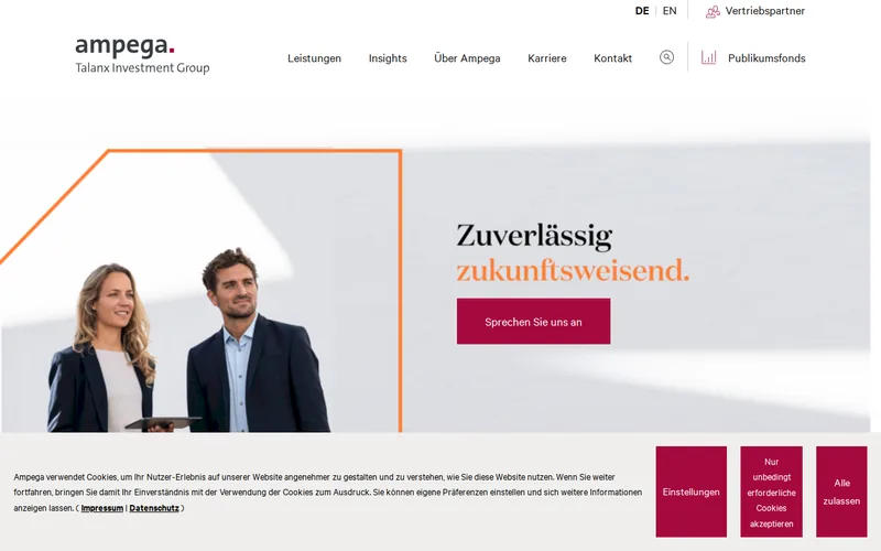 Ampega Asset Management GmbH website screenshot