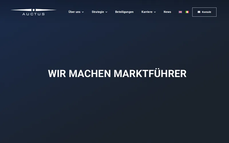 Auctus Capital Partners AG website screenshot