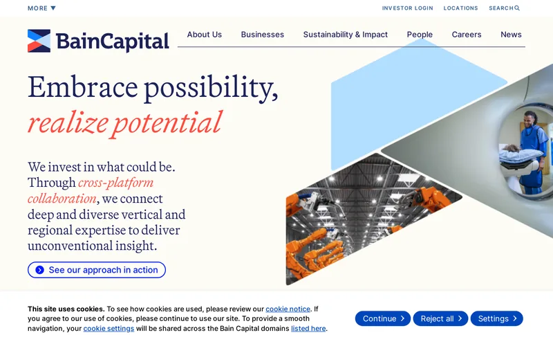 BainCapital Private Equity Beteiligungsberatung GmbH website screenshot