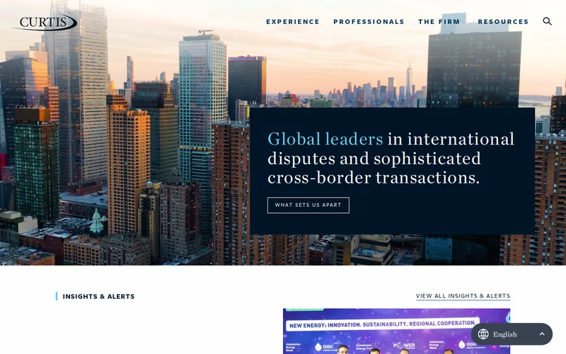 Curtis, Mallet-Prevost, Colt & Mosle LLP website screenshot