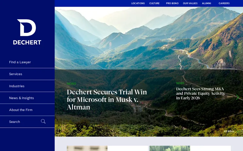 Dechert LLP website screenshot