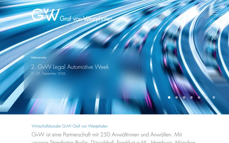 GvW Graf von Westphalen website screenshot