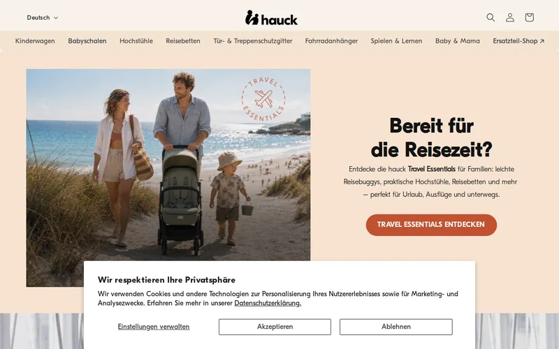 HAUCK AUFHÄUSER LAMPE PRIVATBANK AG website screenshot