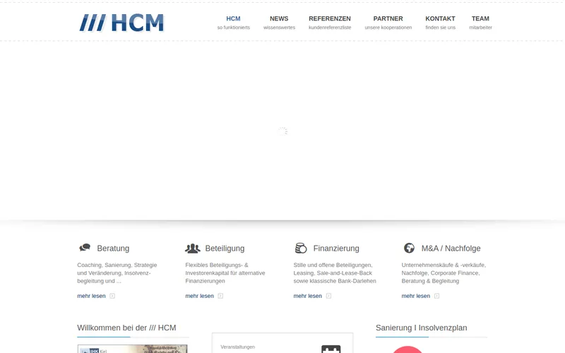 HCM Handwerk Capital Management GmbH & Co. KG website screenshot