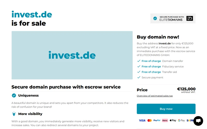 Invest Unternehmensbeteiligungs AG website screenshot