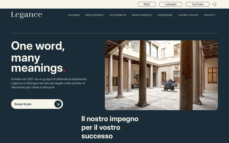 Legance - Avvocati Associati website screenshot