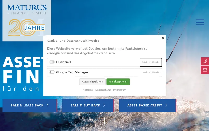 Maturus Finance GmbH website screenshot