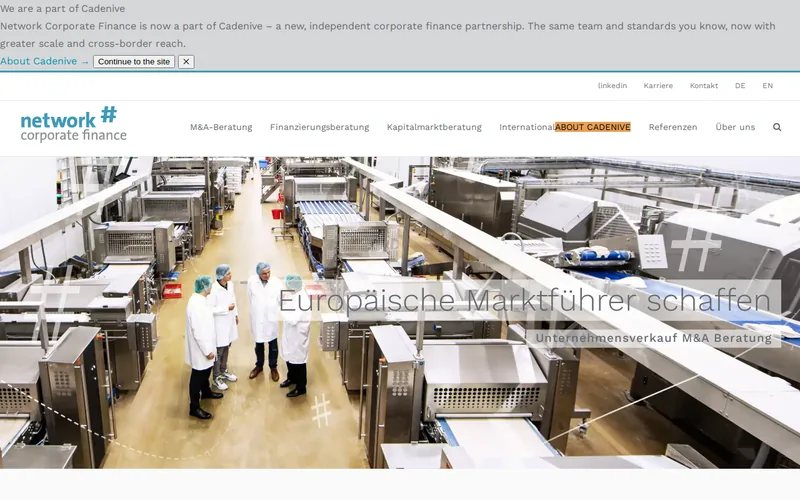 Network Corporate Finance GmbH & Co. KG website screenshot