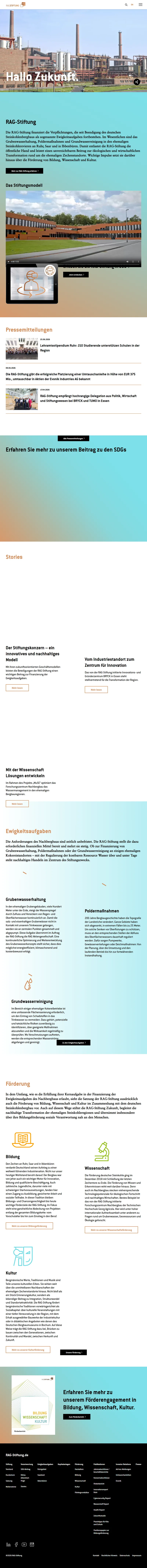 RAG-Stiftung website screenshot