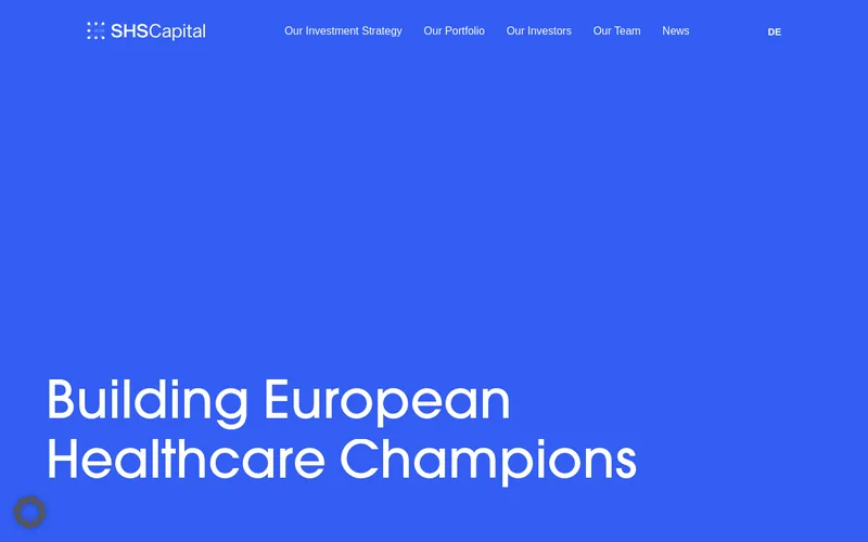 SHS Gesellschaft für Beteiligungsmanagement mbH website screenshot