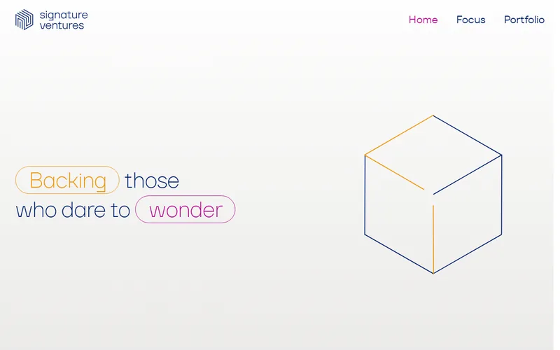 Signature Ventures website screenshot