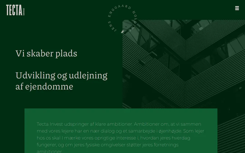 TECTA Invest GmbH website screenshot