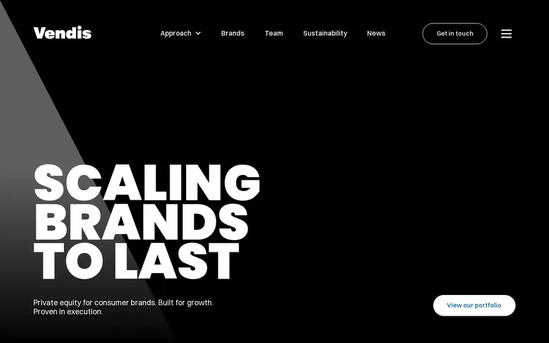 Vendis Capital Management BVBA website screenshot
