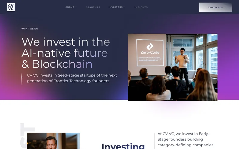 CV VC AG website screenshot