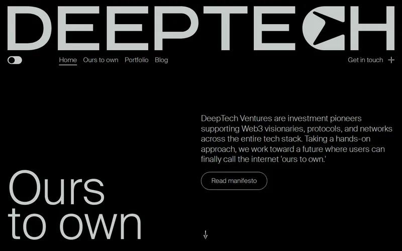 DeepTech Ventures website screenshot