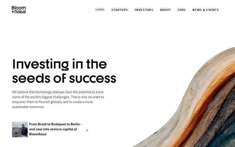 Bloomhaus Ventures AG website screenshot